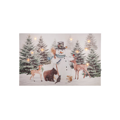 Animaux à DEL avec imprimé bonhomme de neige