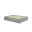 Lit double avec lit gigogne simple gris - espace et design tendance 2 tiroirs fonctionnels en bois massif gris-370137288