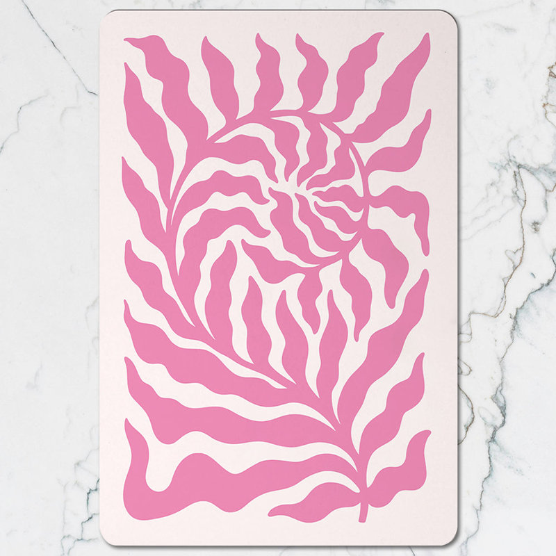 Wood Bottom Placemat And Coaster Set In Designer Zebra Print Artwork Collection