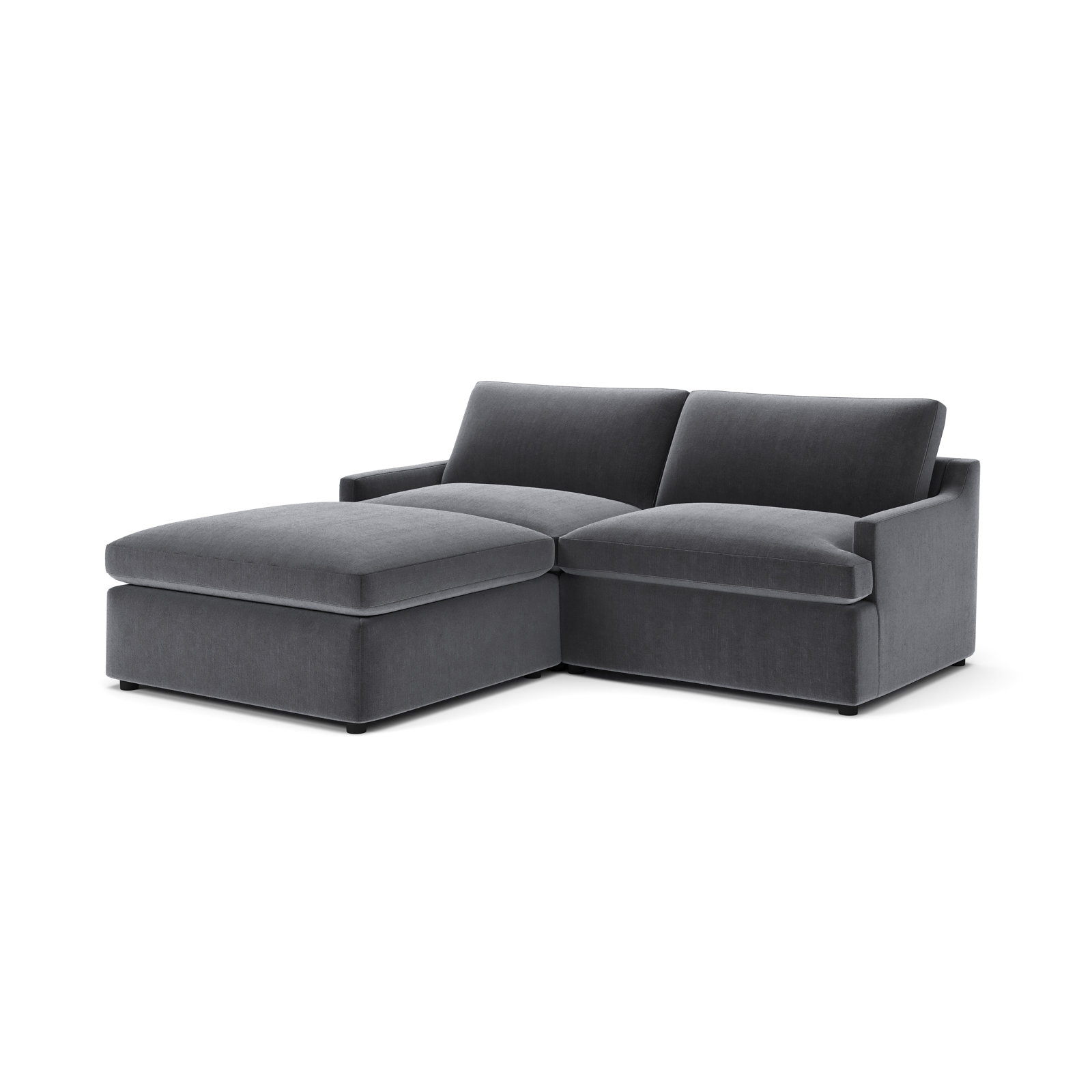 Essex Reversible Chaise Sectional, Andrew Slate Performance Chenille