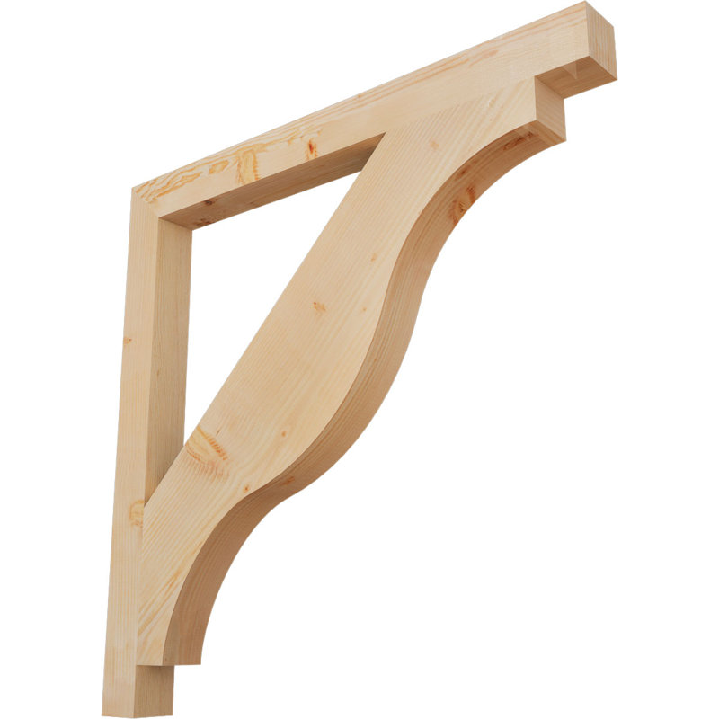 Funston Block Bracket, Western Red Cedar (Smooth), 46" H x 3.5" W x 46" D