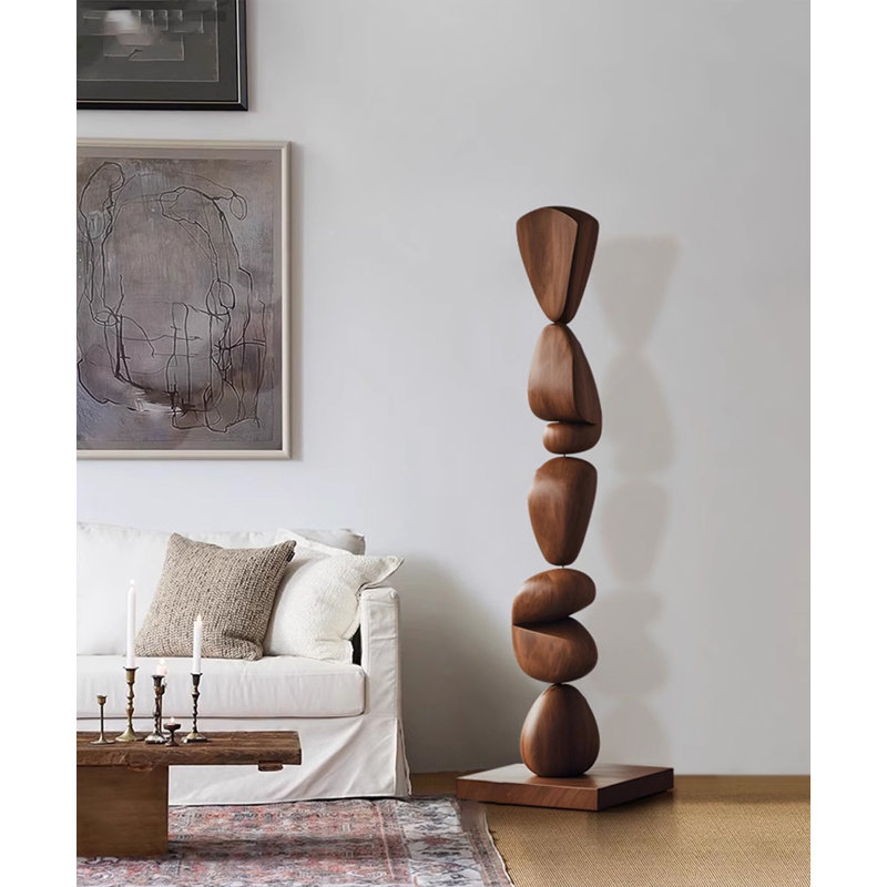 Abstract Solid Wood Sculpture Ornament