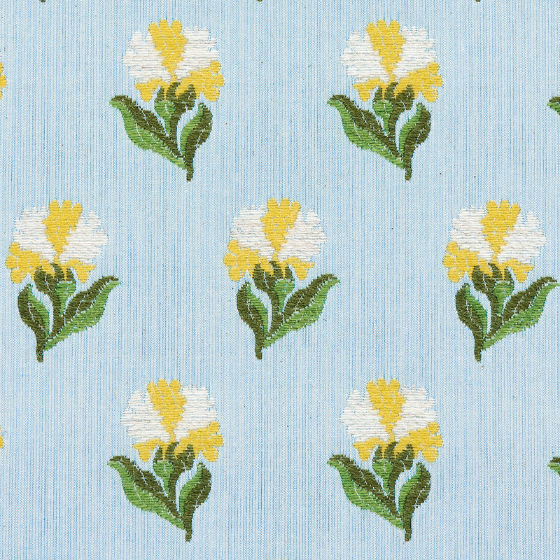 Tissu floral Rosina, Jaune souci