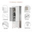 Armoire à linge autoportante à 2 tiroirs avec tablettes réglables-34941941
