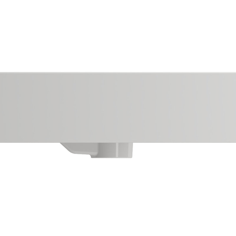 Milano 47.4'' L Bathroom Sink, White, Single-Hole