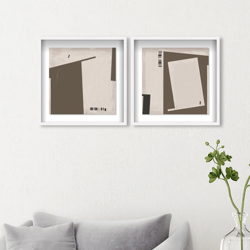 Structural Set Set by Oliver Gal, 21.5"H x 21.5"W, White Shadowbox