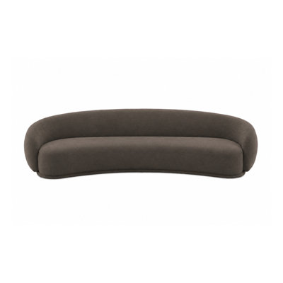 Kendall 120" Java Brown Textured Chenille Sofa