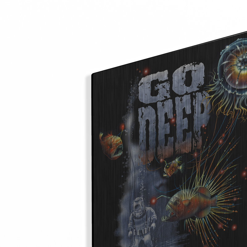 Art mural en métal Winston Porter «Go Deep» par James Mazzotta, H 16 po x l 12 po
