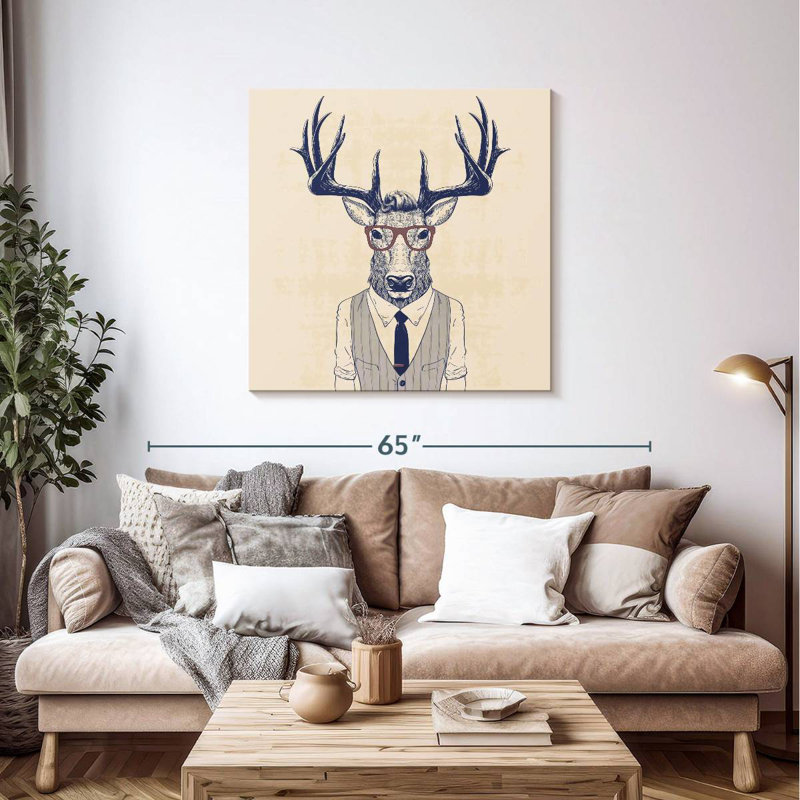 Crowle Nerdy Deer, 39" H x 39" W