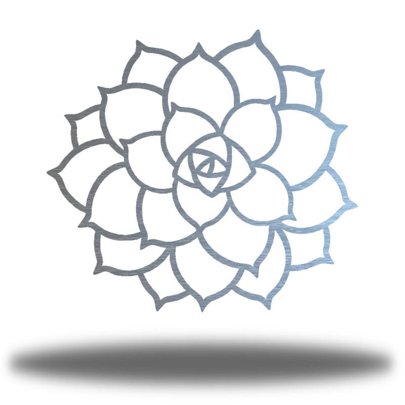 Boho Plants & Flowers Wall Decor on Metal, 30" H x 30" W x 0.06" D, Silver