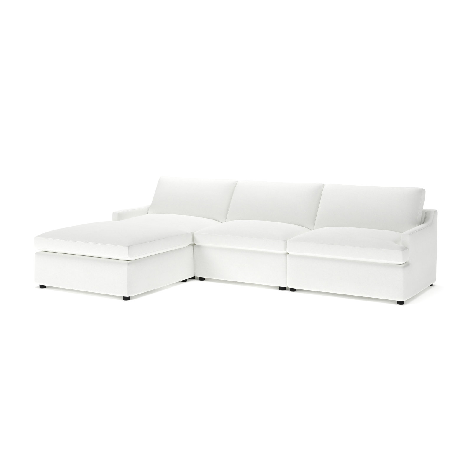 Essex Reversible Chaise Sectional, John Flour Performance Linen Blend