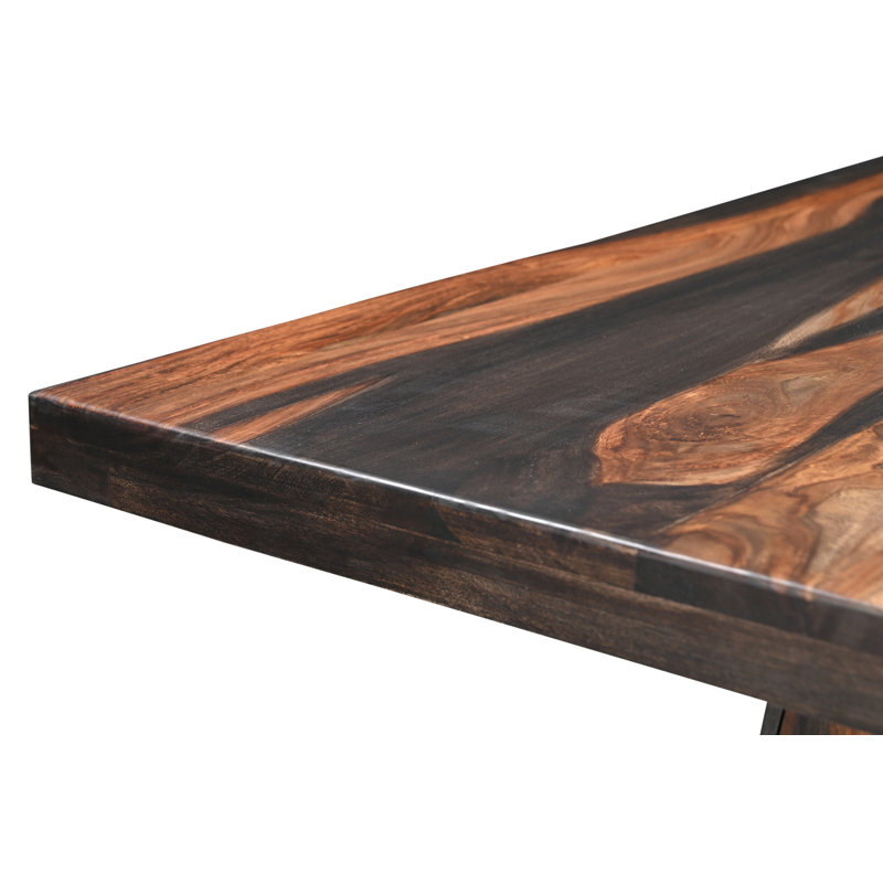Haleh Solid Wood Dining Table, Walnut
