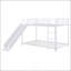 Twin Over Twin Size Metal Bunk Bed With Slide And Guardrails
