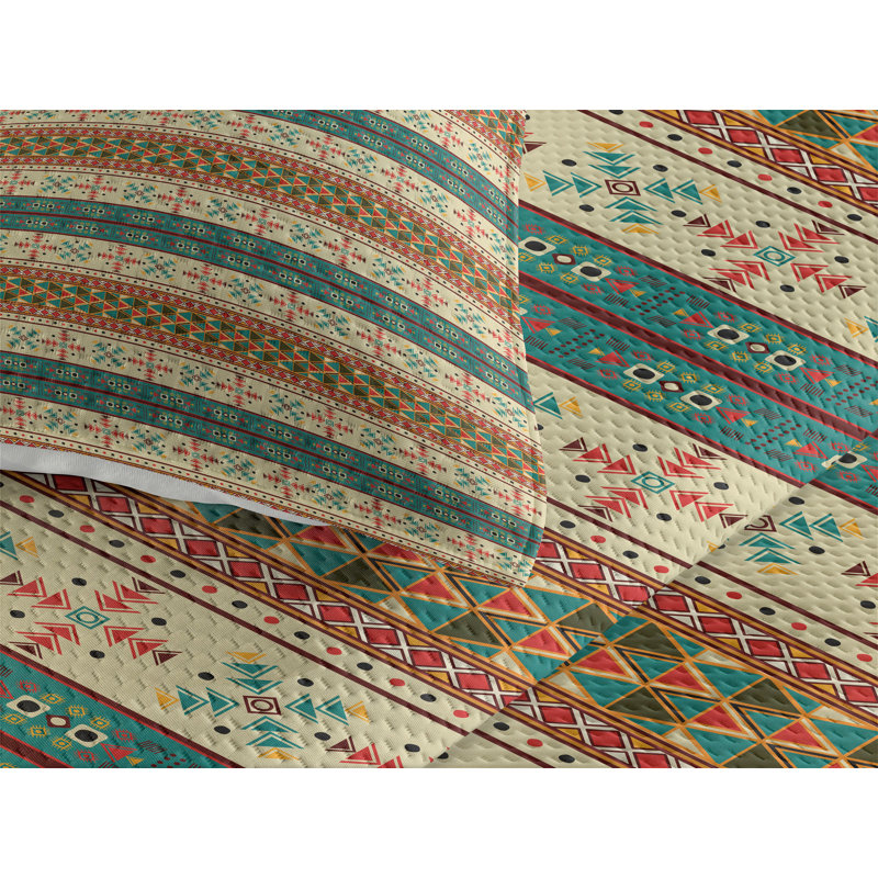 Rustic Polyester Coverlet, King Bedspread + 2 Shams