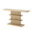 Console 63 pouces vintage avec rangement à 2 niveaux, banc d'entrée en bois naturel