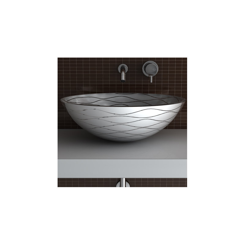 Vetro Freddo 17'' L Bathroom Sink, Moka