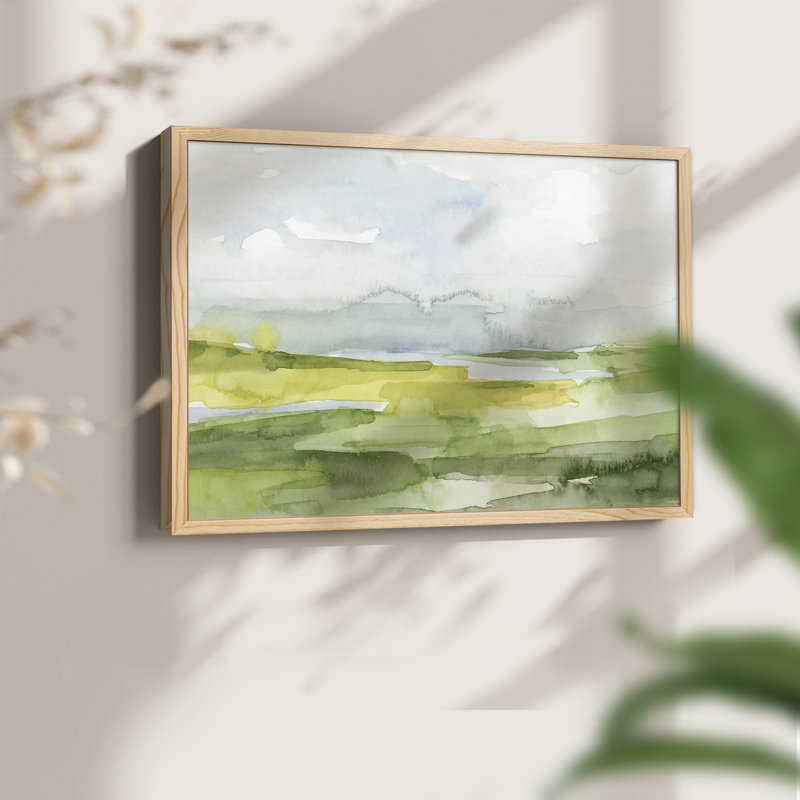 Watery Lowlands II - Reproduction encadrée - Restickable, H 8 po x l 10 po, Naturel