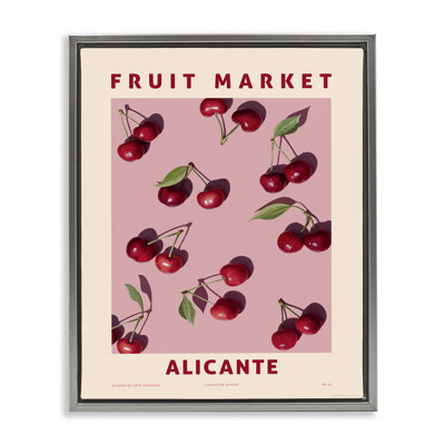 «Fruit Market Cherries», art mural encadré flottant par Reinders