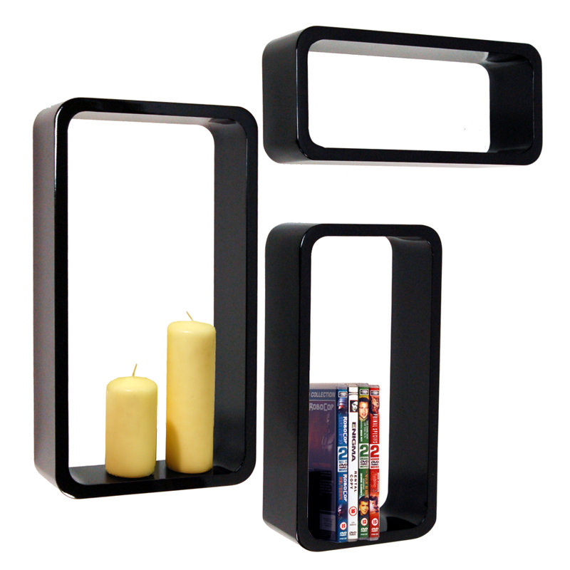 Parkland 3 Piece Accent Shelf, Black