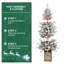 Arbre de Noël 4 pi avec lumières DEL multicolores, 396 pointes, base scintillante, 100 lumières, extrémités en PE / PVC avec pommes de pin - vasque colorée illuminée, décoration des Fêtes facile à assembler