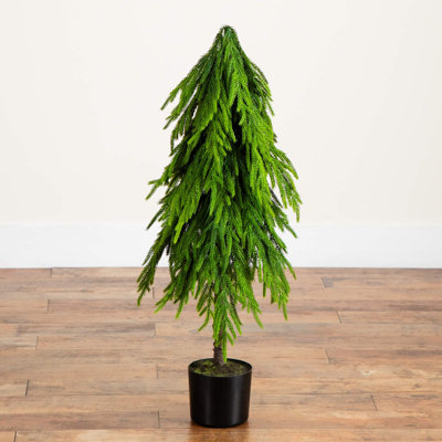 Artificial Real Touch Down Swept Norfolk Pine Tree With Natural Look