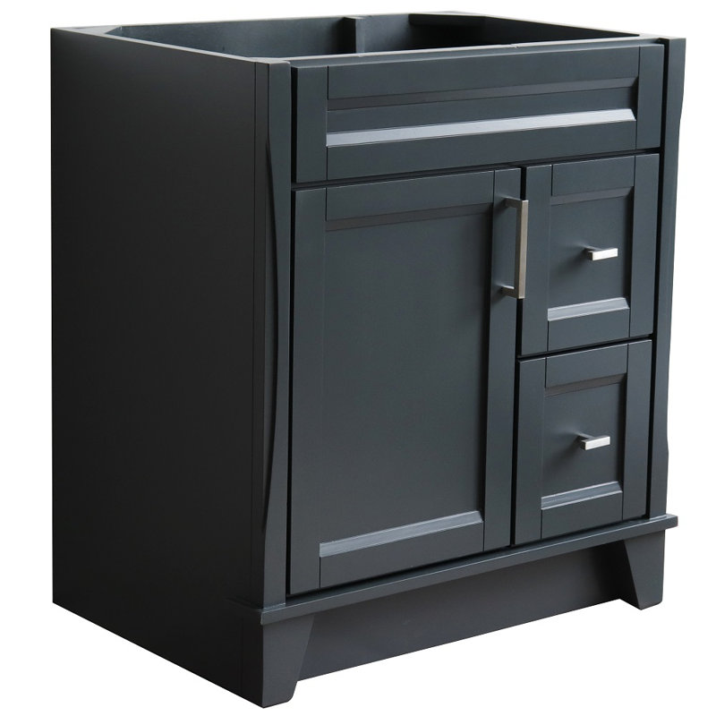 Base de meuble-lavabo simple 30 po seulement, Gris foncé