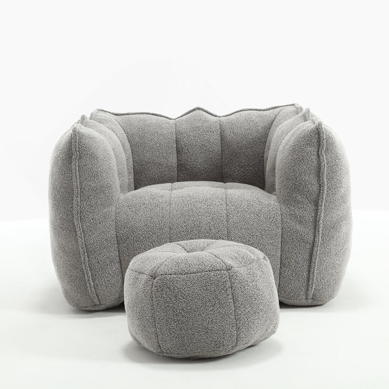 Fauteuil à billes souple avec mousse haute résilience pour un confort et une polyvalence ultimes dans les salons et les chambres