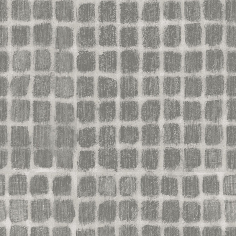 Weathered Mosaic - Wallpaper by Norman Wyatt Home, Graphite, Peel & Stick, Self-Adhesive