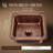 Pure Copper Hand Hammered Glasgow Dual Mount Single Bowl Bar Prep Sink 12" 