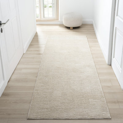 High-Low Modern Farmhouse Premium Performance Beige Indoor Runner Rug