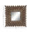 Metal Radial Leaf Brown Wall Mirror