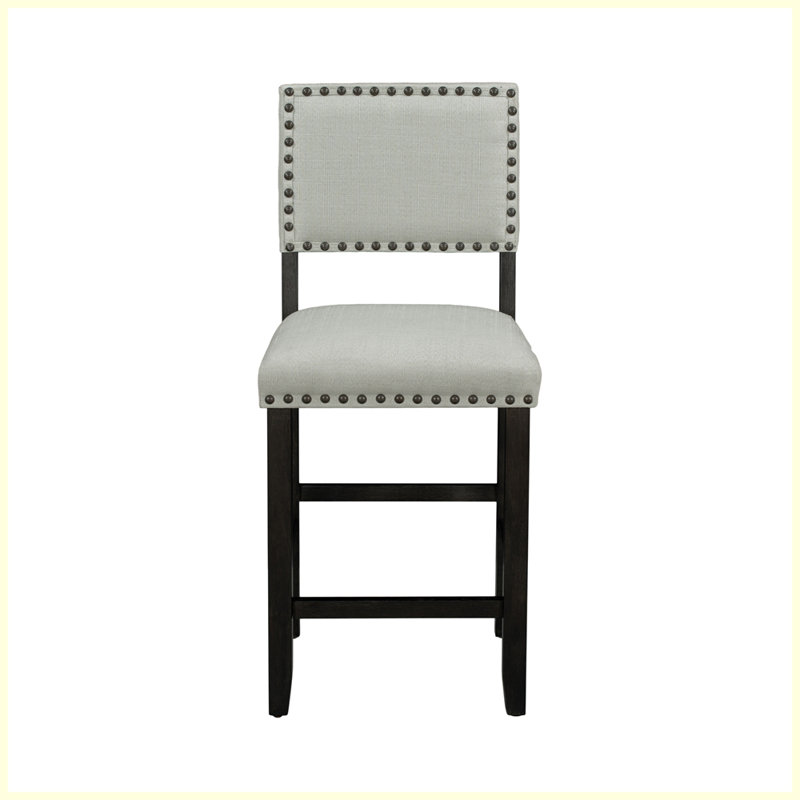 Classic 5-Piece Counter Height Dining Set with 4 Chairs, Espresso, Espresso/White