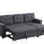 Canapé-lit modulaire réversible en lin 84 po avec méridienne de rangement (modulaire) 84 po-1863104471-1863104473-1863104475