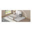 Lit plateforme simple tapissier avec pieds de support en bois et lit gigogne simple, blanc-562419111