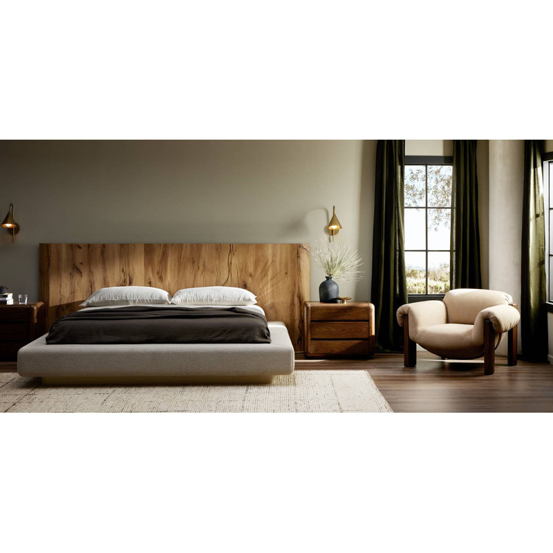 Lit Klayre - chêne français naturel récupéré, Grand