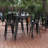 Gwennette 31.5" Square Commercial Poly Bar Top Restaurant Table with Steel Frame-2130247242