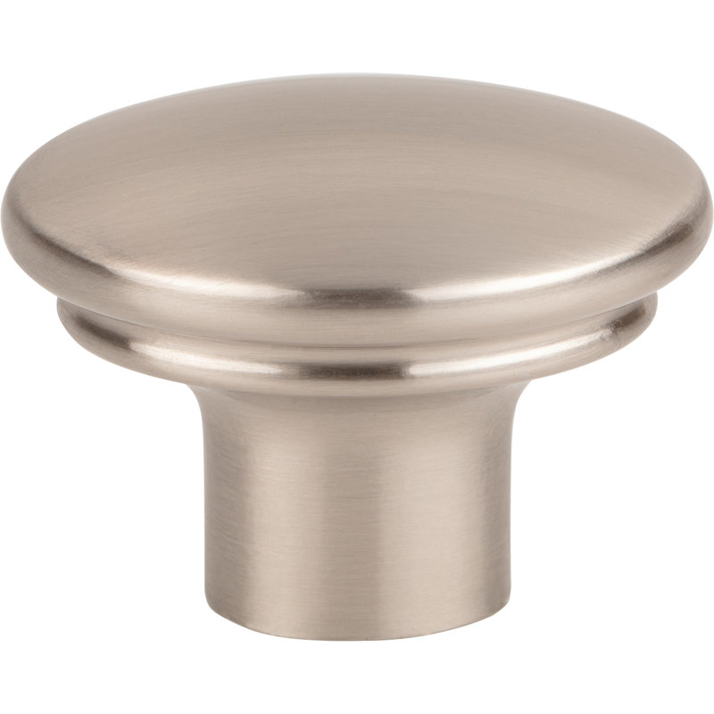 Julian 1 3/8" Length Oval Knob, 1 3/8" Length, Brushed Satin Nickel