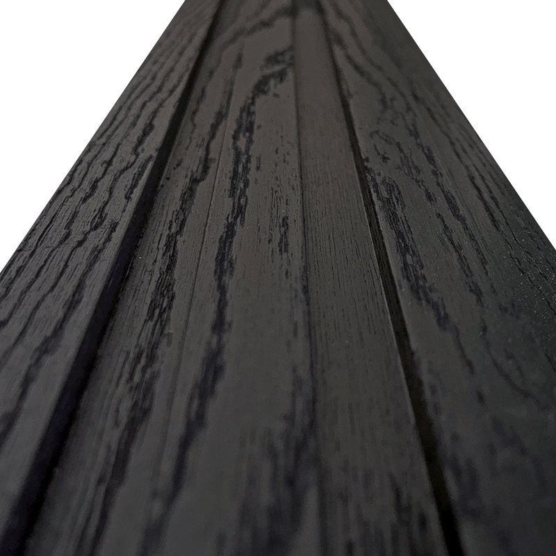 Panneaux muraux à lattes de bois, 72", Noir Black
