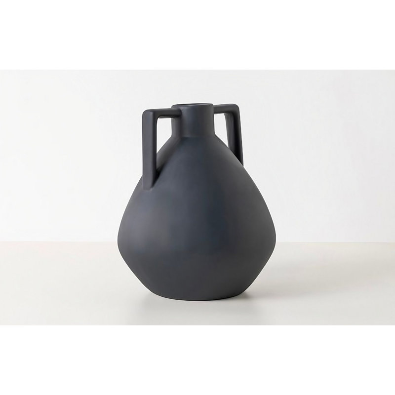 Clytie Ceramic Table Vase, 22cm H x 22cm W x 27cm D, Grey