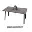 Table de salle à manger rectangulaire extensible de 55,12 à 70,87 po pouvant accueillir 4 à 6 personnes, équipée de 4 chaises de salle à manger rembourrées en tissu polyuréthane épais, d'une table de cuisine et de chaises, avec des pieds en méta