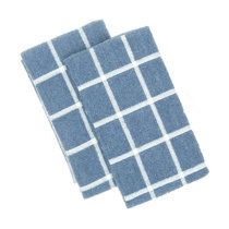 Callas Blue Cotton French Jacquard Dish Towel