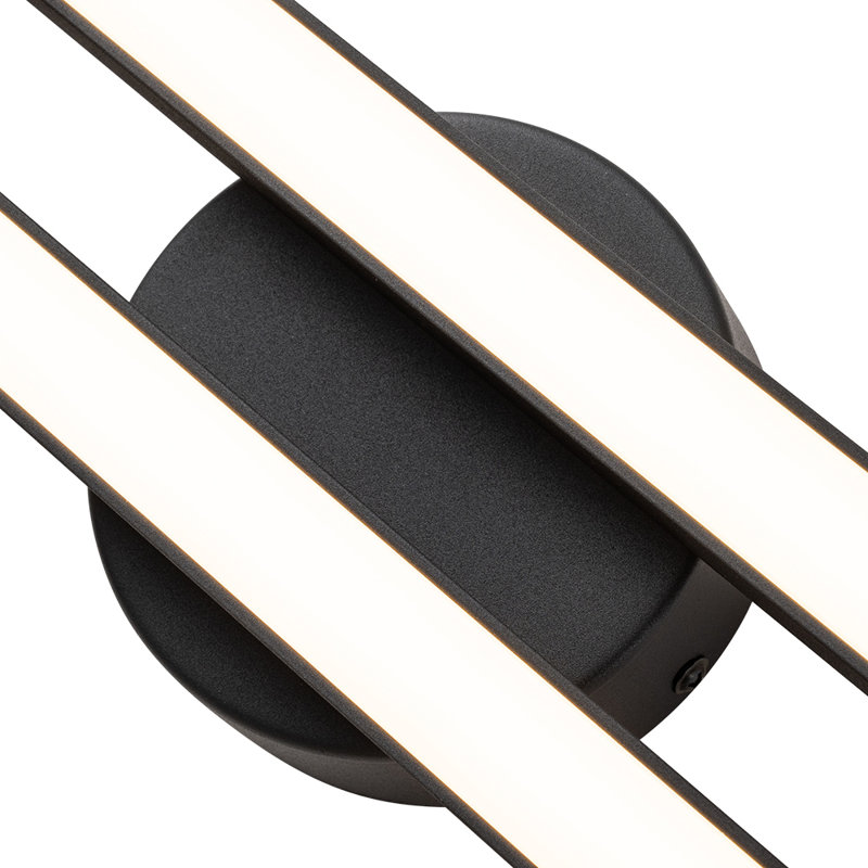 Nobuo 2-Light Integrated LED Aluminum Flush Mount, 2.75" H x 35.8" W x 4.7" D, 3000K