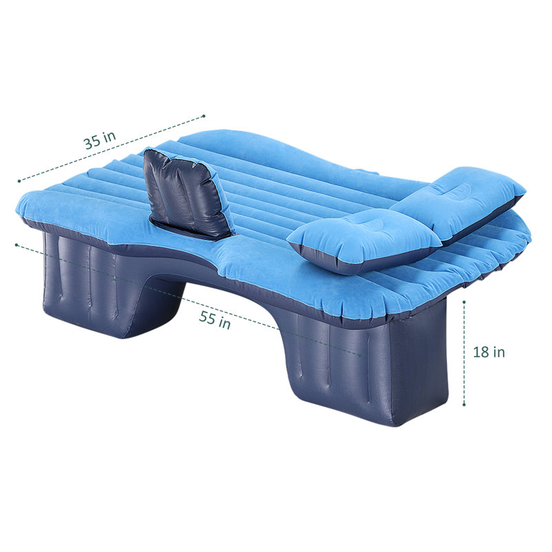 Matelas gonflable portatif pour camping, Bleu