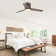 48" Figgs 3 - Blade LED Flush Mount Ceiling Fan with Remote Control and Light Kit Included