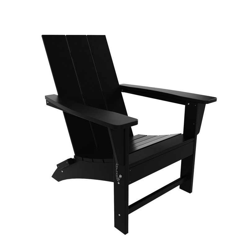 Chaise Adirondack pliante en plastique PEHD Joubert, Noir