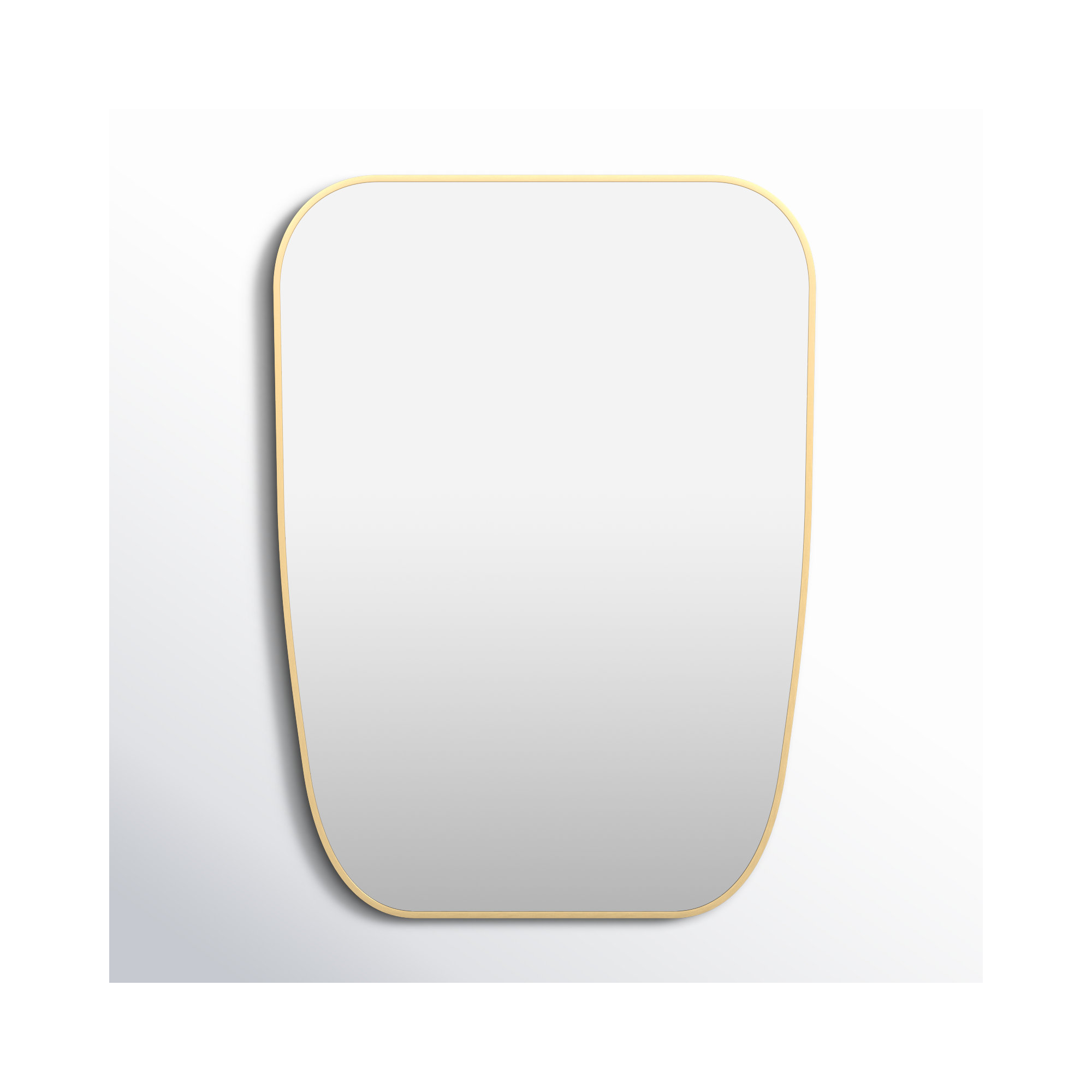 Sirona Metal Asymmetrical Wall Mirror, Gold