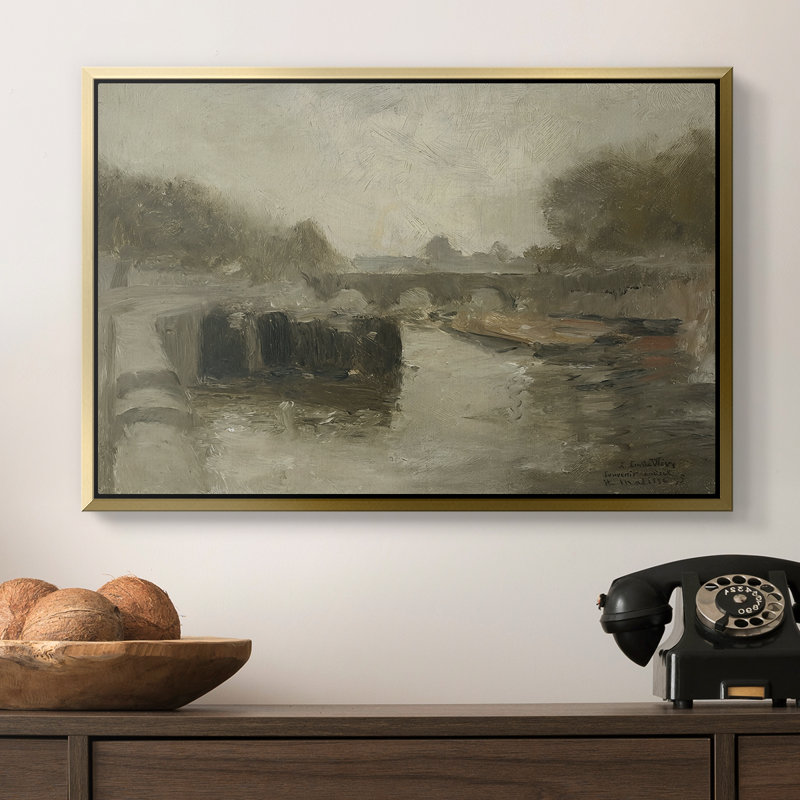 Le pont, 1895 - Henri Matisse, toile tendue avec châssis, 16 x 24, Doré