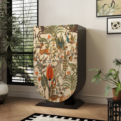 Armoire antique à quatre tiroirs de style français