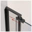 Porte de douche universelle à pivot, l 28 à 32 po x H 72 po, ouverture réversible gauche / droite, finition noir mat avec cadre en alliage d'aluminium