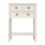 Console étroite, canapé mince avec trois tiroirs de rangement et tablette inférieure (blanc ivoire)-613609557